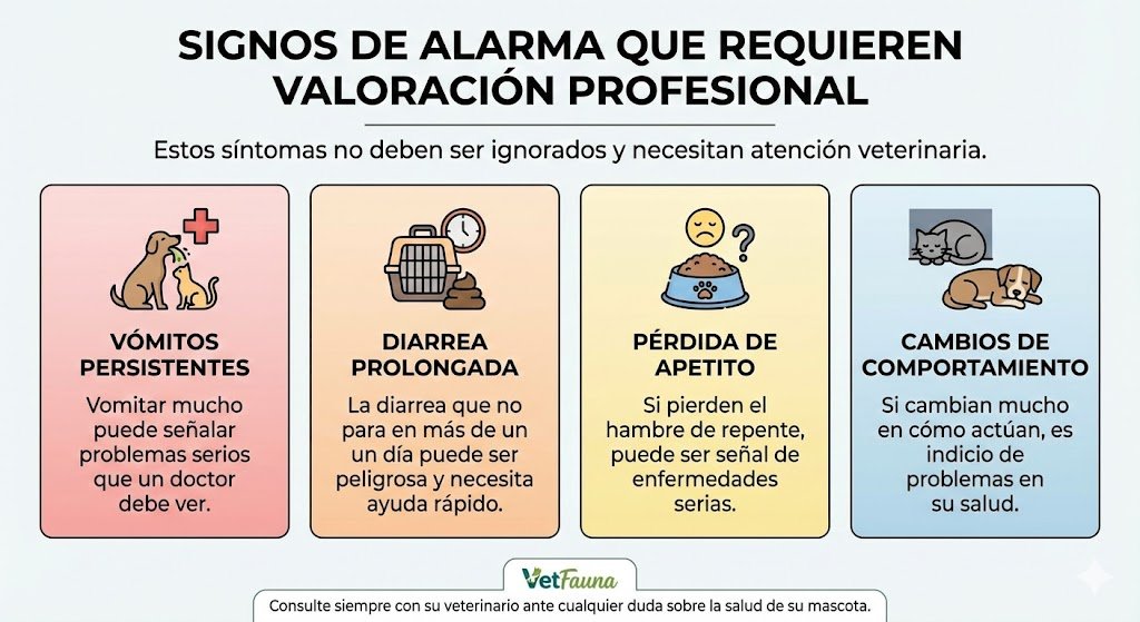 signos de alarma problemas gastrointestinales en perros. Criterio veterinario. VetFauna