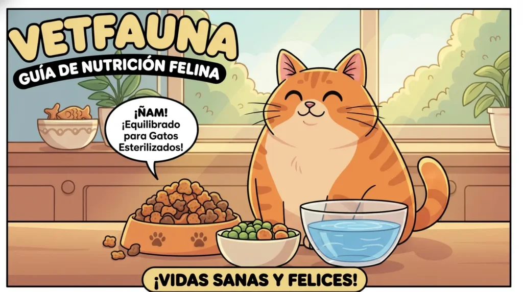 dieta equilibrada para gatos esterilizados Guía de nutrición felina. Criterio veterinario VetFauna